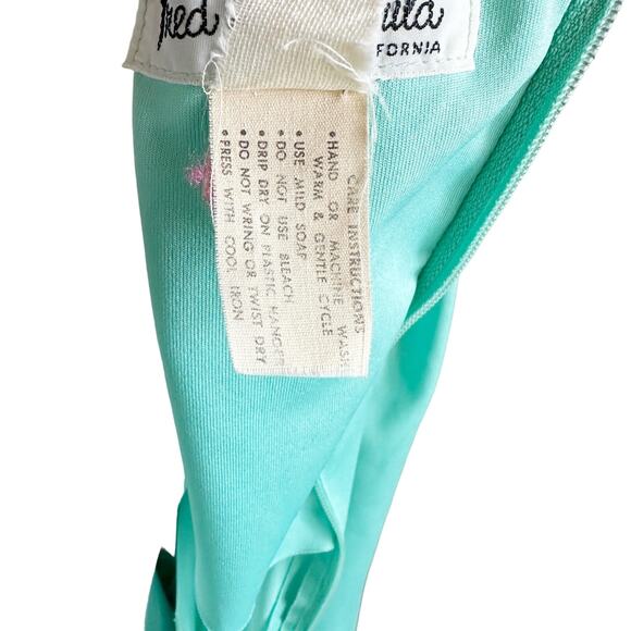 Vintage 1970's Fred Rothschild Maxi Dress Green - Picture 10 of 15